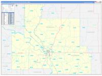 Sioux City Metro Area Wall Map Zip Code